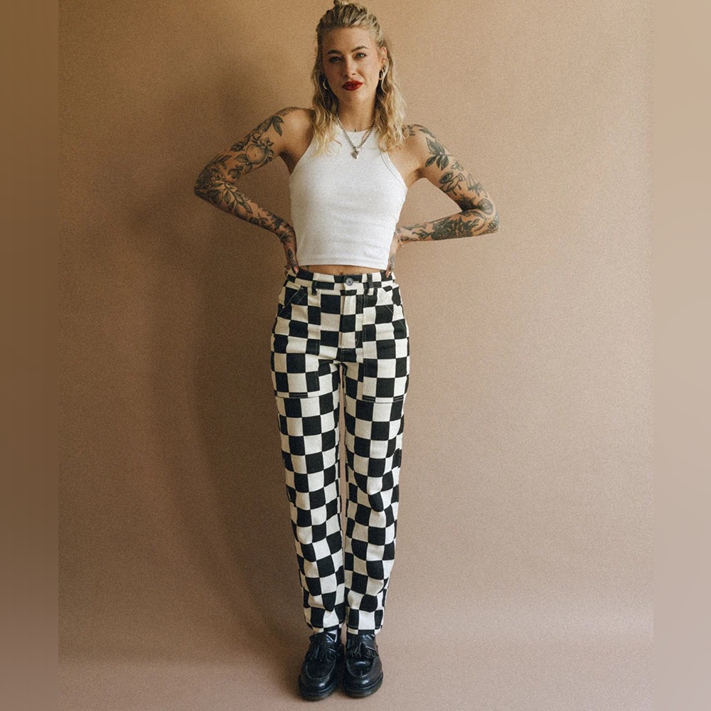 P&Co Checkerboard Fatigue Pants